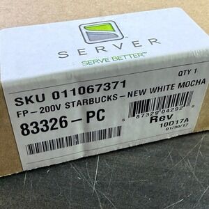 Server 83326 FP 200V Starbucks‎ New White Mocha Pump 011067371